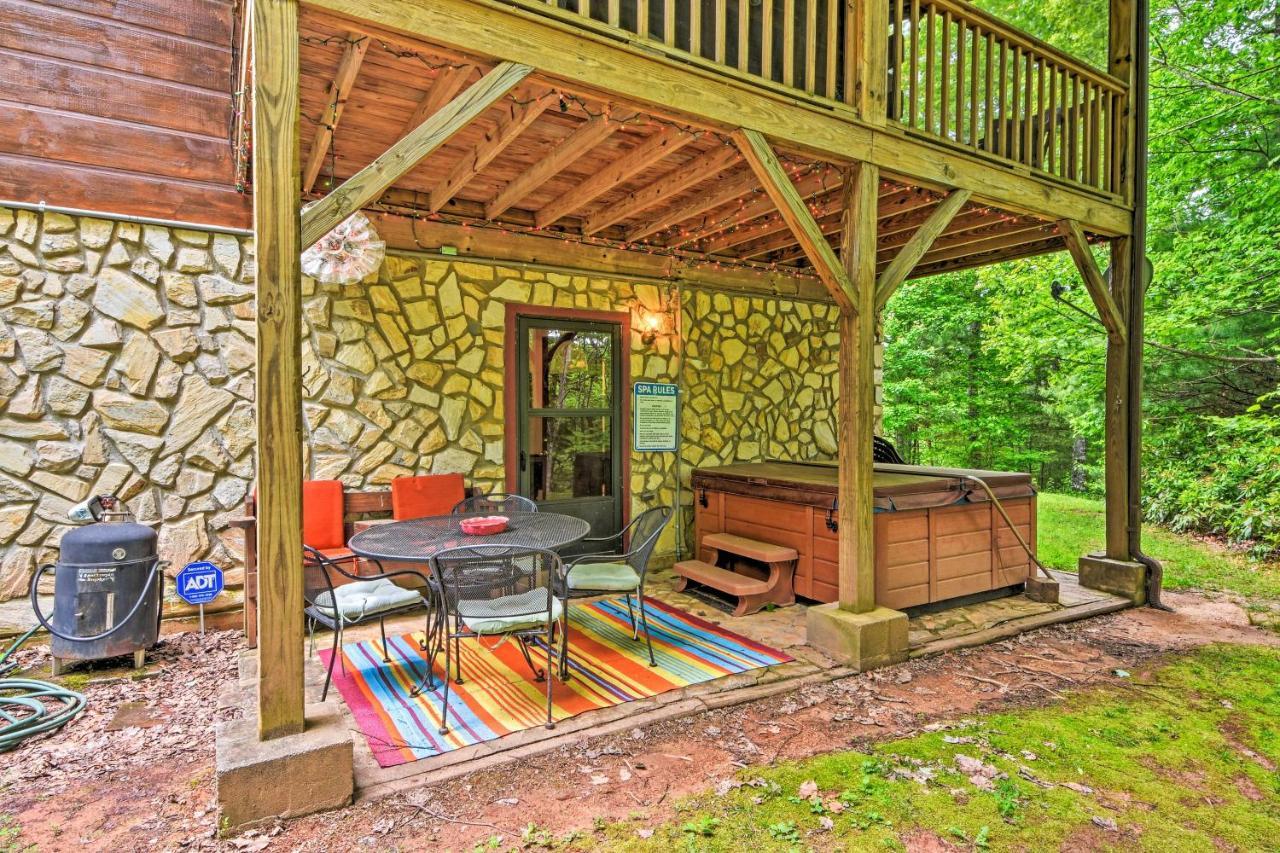 Bryson City Cabin With Hot Tub, Views And Pool Table! 외부 사진